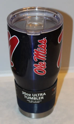 Ole Miss Mississippi 30oz  Tumbler Cup Mug Logo Brands New Cover