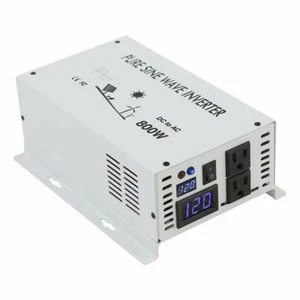Solar Power Inverter 800W Pure Sine Wave 12/24V to 120/220/240V Off Grid Home RV - Picture 1 of 7