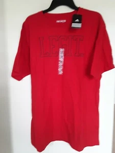 MEN'S ADIDAS , RED,  100%COTTON  BASIC TEE SHIRT  M XL 2XL - Picture 1 of 3