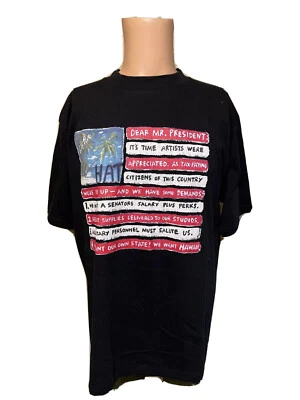 NEW Vintage 90’s HAT Dear Mr. President ARTIST Shirt Size Large ALL SPORT Tag - Image 1 of 4