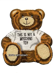 8.5x7.5 Sew On Brown Orange Teddy Bear Towel Embroidery Appliqué Clothing Patch - Picture 1 of 6