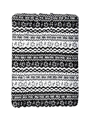 VICTORIA'S SECRET 2021 розовый шерпа одеяло сна бросить черный белый новый с Ярлыками Бесплатная доставка - Изображение 1 из 2