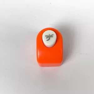 3/8" Dragonfly Scrapbooking Orange Plastic Paper Punch w/ Cut Guard Craft Accent - Picture 1 of 7