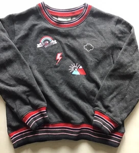 Girl Scouts Sweatshirt Size Large Long Sleeve Pullover Dark Gray Red Pink *Read - Picture 1 of 12