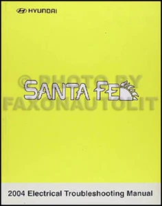 2004 Hyundai Santa Fe Eléctrico Problemas Manual Cableado Diagrama Esquemáticos - Imagen 1 de 2