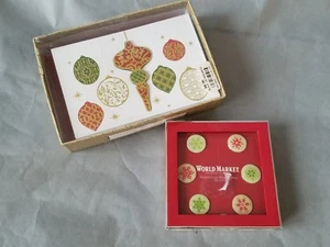 Marcadores de vino del mercado mundial / dijes y tarjetas de adornos navideños Lily McGee - Imagen 1 de 6