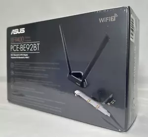 ASUS PCE-BE92BT WiFi 7 PCI-E Adapter With 2 External Antennas - NEW SEALED! - Picture 1 of 7