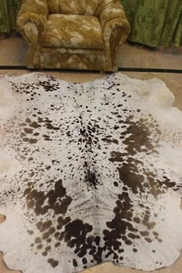 33.1 Ft Original Cowhide Rug/fur skin,Processed Quality Cow Fur Skin/upholstery - Picture 1 of 8