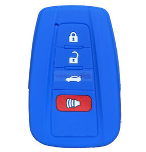 Fit TOYOTA Corolla RAV4 Camry 4 Button Remote Smart Key Fob Silicone Case Cover