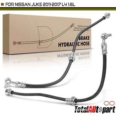 2Pcs Brake Hydraulic Hose for Nissan Juke 11-17 462101KA0A Front Left & Right - Image 1 of 4