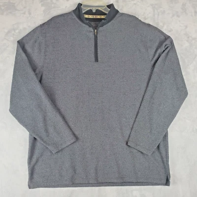 Pendleton Mens XL Sweater Preppy Black 1/4 Zip Long Sleeve Cotton Blend - Image 1 of 4