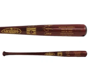 Biggio, Smoltz & Pedro Martinez Signed Hall of Fame Cooperstown Maple Bat-LE - Picture 1 of 6