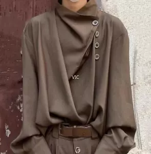 Yohji Yamamoto T-Shirt Herren Retro unregelmäßiger Stehkragen lose lässige Designs - Bild 1 von 14