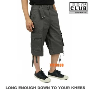 PRO CLUB CARGO SHORTS MEN PROCLUB CAMO COMBAT BDU SHORT LONG LENGTH BIG AND TALL - Picture 1 of 35