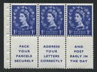 Sb.25 1955 1D Ultramarine, Booklet Pane Of 3 With 3 Labels, Unmounted Mint