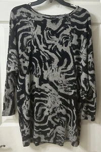 Top túnica Clara Sun Woo Slinky Artística Lagenlook estampado de tigre talla XS hecha en EE. UU. - Imagen 1 de 11