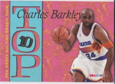 CHARLES BARKLEY All-Time ROOKIE NBA Hoops Team Basketball Insert Card 76ERS SUNS - Image 1 of 2