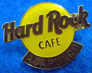 ACAPULCO MEXICO CLASSIC ORANGE SMALL LOGO Hard Rock Cafe PIN 3LT GRID TAC BACK - Picture 1 of 1