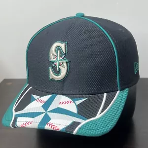 NEW! Seattle Mariners Hat Cap Adult SMALL-MEDIUM New Era 39Thirty MLB Polyester - Picture 1 of 13