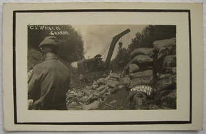 Grúa ferroviaria Central Vermont 1924 limpieza de naufragios Sharon de colección postal RPPC - Imagen 1 de 2