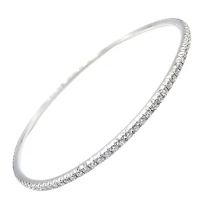 ¡Auténtico! Brazalete Tiffany & Co Metro Oro Blanco 18k Diamante Completo - Imagen 1 de 10