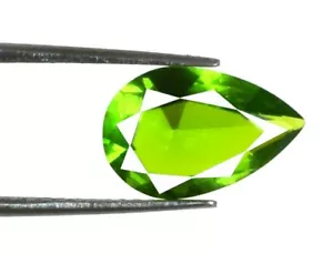 2.30 KT / 12 MM Pakistan Verde Oliva Peridoto Loose Gemma Pera Taglio - Foto 1 di 8
