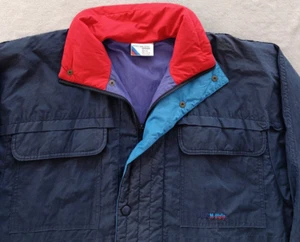 BMW M Style Racing Motorsport mens RARE vintage 80s Navy Blue Jacket size S - Picture 1 of 14
