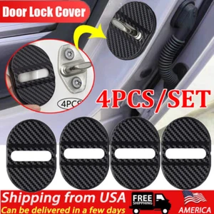 4pcs Silicone Car Auto Door Lock Cover Door Latch Protection Black - Picture 1 of 14