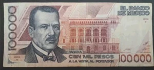 1988 Mexico 100000 Pesos P94a Serie T RH071558. - Picture 1 of 3