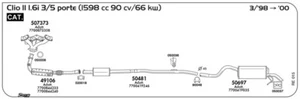 MARMITTA POSTERIORE PER RENAULT Clio II 1,6i 3/5p 1598 cc 90 cv/66 Kw KAT 03/98/ - Imagen 1 de 1
