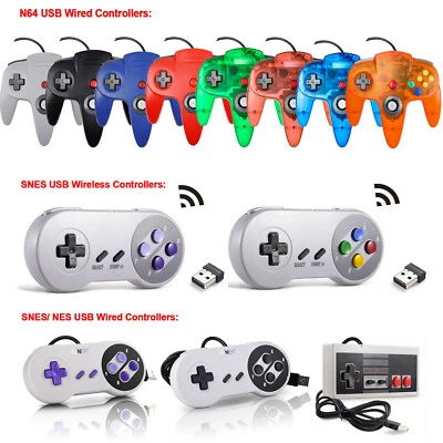 SNES NES N64 Controller For Win PC MAC Raspberry Pi USB Wired / Wireless Gamepad - Image 1 of 4