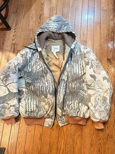 Vintage 1980s RealTree Walls Camo hooded insulated jacket XL - Picture 1 of 6