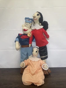 Vintage Popeye der Matrose Mann Olive Oyl Sweet Pea Handarbeit Puppen hochwertig - Bild 1 von 12