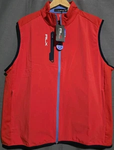 RLX Ralph Lauren Weste Herren XL rot Performance Stretch Golf feuchtigkeitsableitend aktiv NEU - Bild 1 von 6