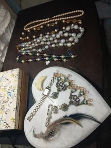 Vintage Mixed Metals Jewelry Lot please read. Lucie Pearls And More - Picture 1 of 5