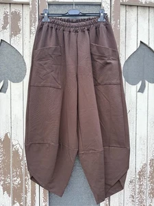 Made in Italy Tulip Leg Cocoon Trousers One Size 8-18 Various Colours Available - Picture 1 of 8