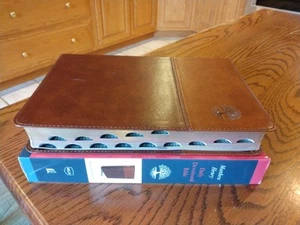NKJV Matthew Henry Daily Devotional Bible~Retail $74.99~Brown Leathersoft index - Picture 1 of 13