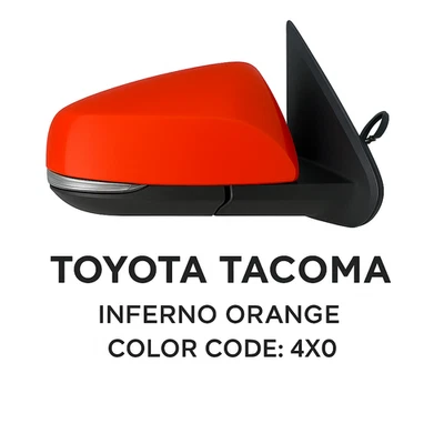 NUEVO ESPEJO RETROVISOR NARANJA para Toyota Tacoma 2016-18 pasajero lado derecho señal de calor Foto 1 de 4