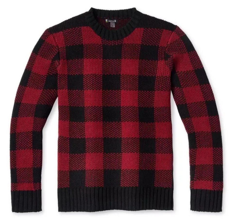 Smartwool Sweater Mens XL Buffalo Plaid Outdoor Lumberjack Cabin Winter Lodge - Image 1 of 4