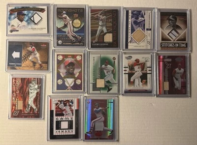 2001-08 Vladimir Guerrero Game-Used Lot (13) Zenith Red Hot Bat Jersey Donruss # - Image 1 of 2