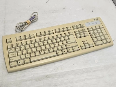 Acer KB-2971, Beige Vintage Keyboard PS/2 - TESTED AND WORKING - Image 1 of 3