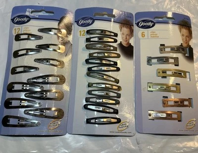 Lot Of 3 Goody Packs Of Hair Clips Barrettes 30 Pieces Total Goody Barrettes NEW - Image 1 of 4