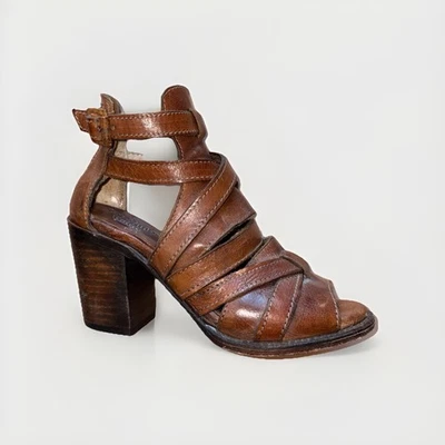 Freebird Claw High Heeled Leather Sandals Women’s Size 6 Brown Strappy - Image 1 of 4