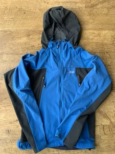 Rab Baltoro Alpine Power Shield Men’s Blue Grey Hiking Hooded Coat / Jacket S - Picture 1 of 14