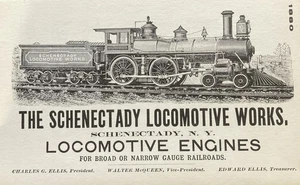 1880 The Schenectady Locomotive Works New York Print Ad Railroad  - Picture 1 of 4