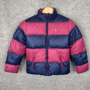 Ralph Lauren Girls Large 12/14 Down Waterfowl Feather Puffer Jacket Reversible - Picture 1 of 9