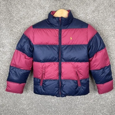 Ralph Lauren Girls Large 12/14 Down Waterfowl Feather Puffer Jacket Reversible - Image 1 of 4