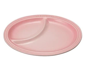 Le Creuset Children's Baby Multi Oval Plate Small Milky Pink Stoneware Japan New - Picture 1 of 5