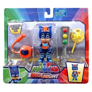 PJ Masks Race Night Backpack Lights up Catboy Ages 3+ Toy Doll Car - Picture 1 of 2