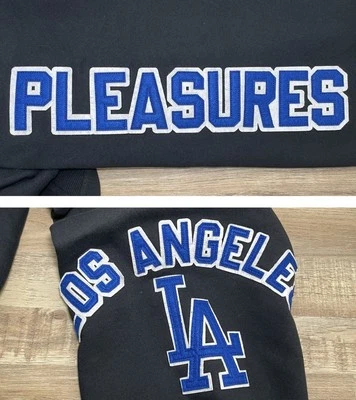Pleasures x MLB Los Angeles Dodgers 3D Logo Fleece Sweatpants Official Merch Men - Image 1 of 4